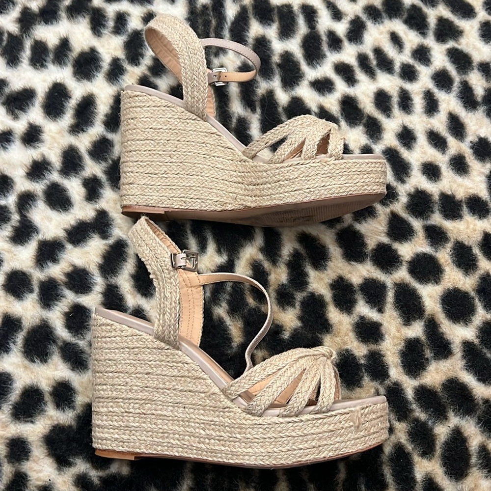 Raye Seaside wedge sandals natural 9.5